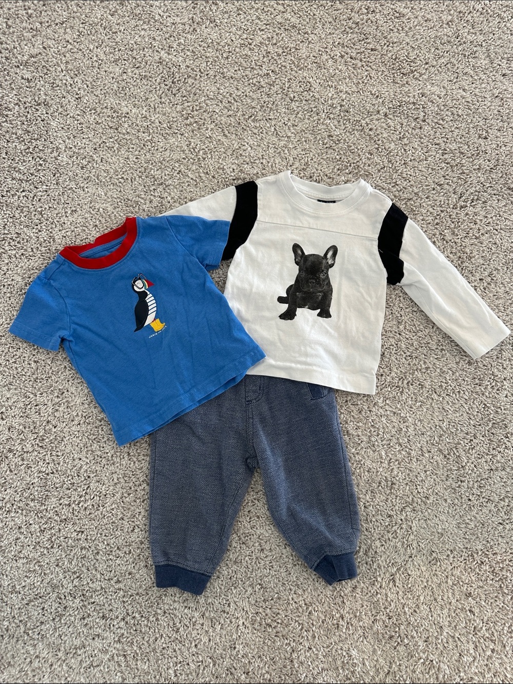 Janie and Jack Tee and Pants Bundle 12-18M